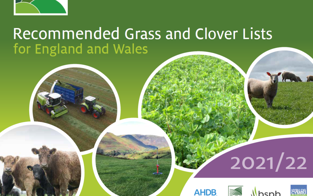 New 2021 Recommended Grass and Clover Lists available